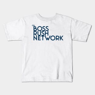 Boss Rush Network Logo (Navy Blue) Kids T-Shirt